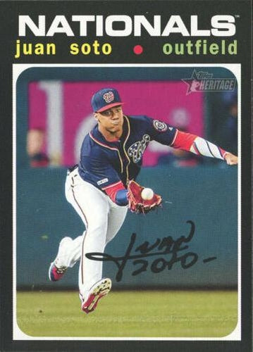 #403b Juan Soto - Washington Nationals - 2020 Topps Heritage Baseball