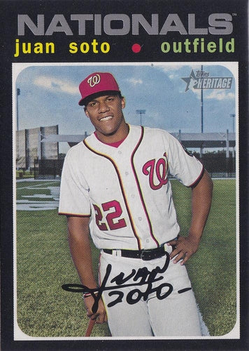 #403e Juan Soto - Washington Nationals - 2020 Topps Heritage Baseball