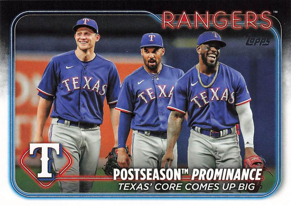#656 Postseason Prominance (Corey Seager / Marcus Semien / Adolis Garcia) - Texas Rangers - 2024 Topps Baseball