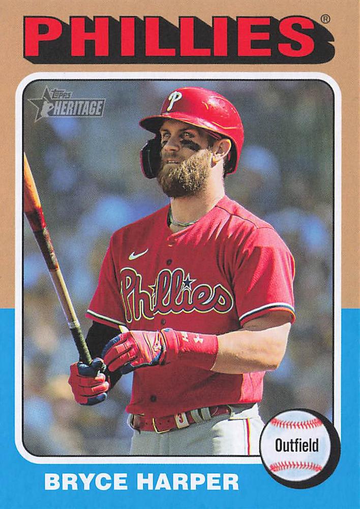 #405b Bryce Harper - Philadelphia Phillies - 2024 Topps Heritage Baseball