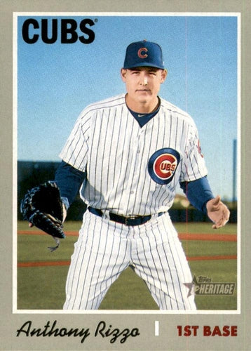 #406 Anthony Rizzo - Chicago Cubs - 2019 Topps Heritage Baseball