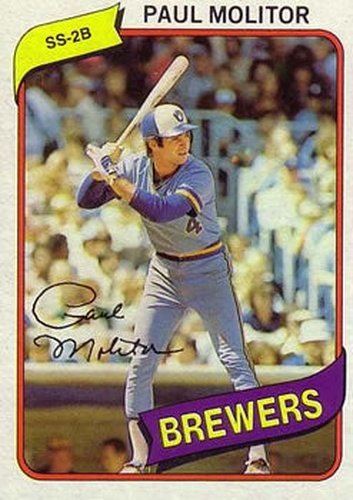 #406 Paul Molitor - Milwaukee Brewers - 1980 Topps Baseball