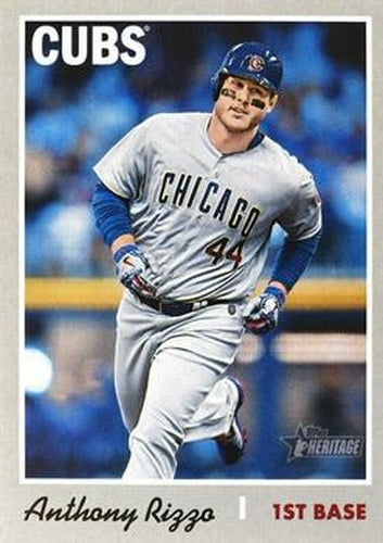 #406b Anthony Rizzo - Chicago Cubs - 2019 Topps Heritage Baseball