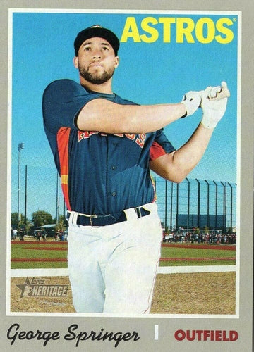 #407 George Springer - Houston Astros - 2019 Topps Heritage Baseball