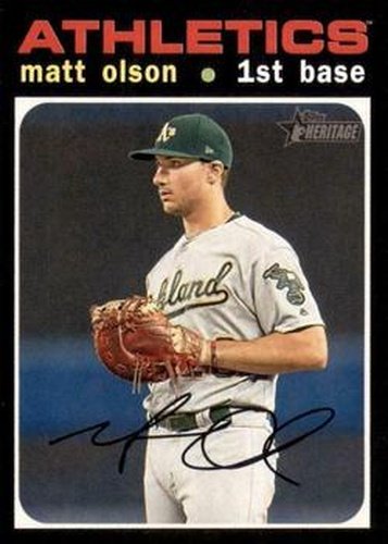 #407 Matt Olson - Oakland Athletics - 2020 Topps Heritage Baseball