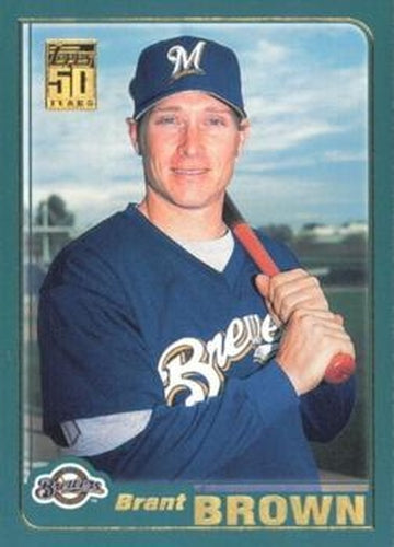 #408 Brant Brown - Milwaukee Brewers - 2001 Topps Baseball