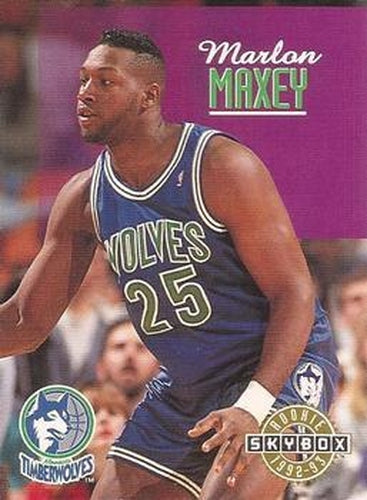 #408 Marlon Maxey - Minnesota Timberwolves - 1992-93 SkyBox Basketball