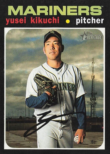 #408 Yusei Kikuchi - Seattle Mariners - 2020 Topps Heritage Baseball