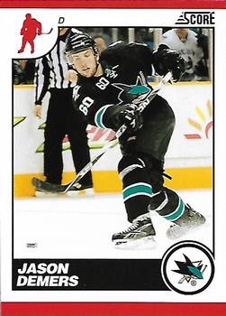 #408 Jason Demers - San Josearks - 2010-11 Score Hockey