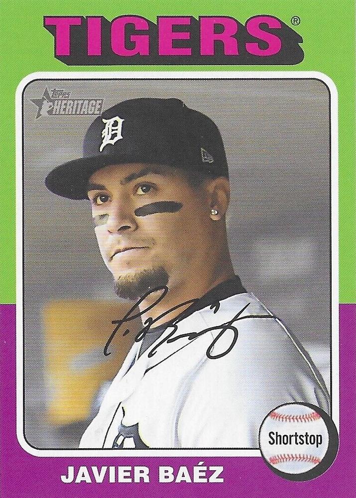 #408b Javier Baez - Detroit Tigers - 2024 Topps Heritage Baseball