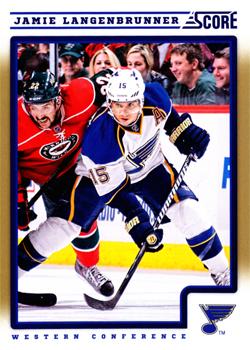 #409 Jamie Langenbrunner - St. Louis Blues - 2012-13 Score - Gold Rush Hockey