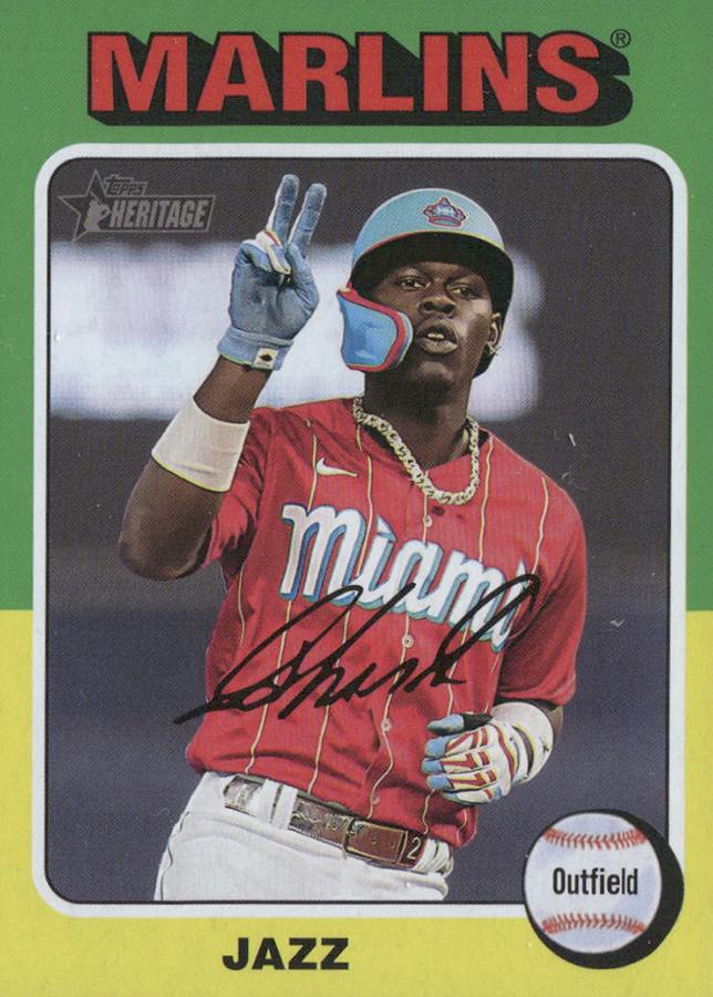 #409d Jazz Chisholm Jr. - Miami Marlins - 2024 Topps Heritage Baseball