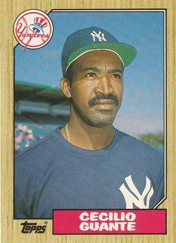 #40T Cecilio Guante - New York Yankees - 1987 Topps Traded Baseball