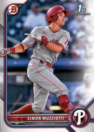 #BP-40 Simon Muzziotti - Philadelphia Phillies - 2022 Bowman - Prospects Baseball