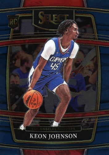 #40 Keon Johnson - Los Angeles Clippers - 2021-22 Panini Select - Blue Basketball