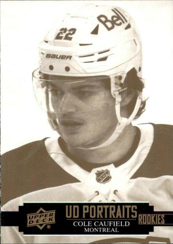 #P-40 Cole Caufield - Montreal Canadiens - 2021-22 Upper Deck - UD Portraits Hockey