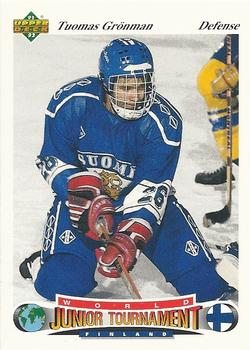 #40 Tuomas Gronman - Finland - 1991-92 Upper Deck Czech World Juniors Hockey