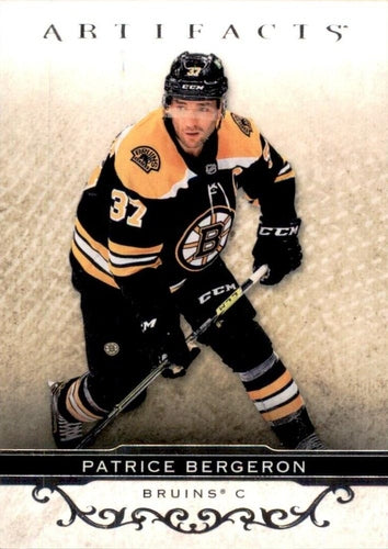 #40 Patrice Bergeron - Boston Bruins - 2021-22 Upper Deck Artifacts Hockey