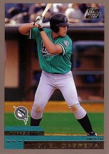 #T40 Miguel Cabrera - Florida Marlins - 2000 Topps Traded & Rookies Baseball
