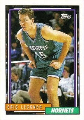 #40 Eric Leckner - Charlotte Hornets - 1992-93 Topps Basketball