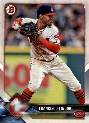 #40 Francisco Lindor - Cleveland Indians - 2018 Bowman Baseball