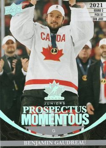 #PM-40 Benjamin Gaudreau - Canada - 2023 Upper Deck Team Canada Juniors - Prospectus Momentous Hockey