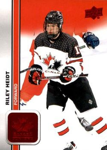 #40 Riley Heidt - Canada - 2023 Upper Deck Team Canada Juniors - Red Foil Hockey