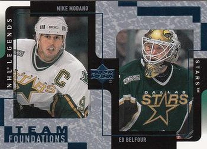 #40 Mike Modano / Ed Belfour - Dallas Stars - 2000-01 Upper Deck Legends Hockey