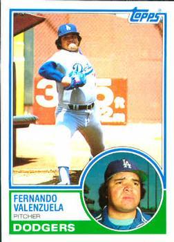 #40 Fernando Valenzuela - Los Angeles Dodgers - 1983 Topps Baseball