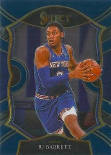 #40 RJ Barrett - New York Knicks - 2020-21 Panini Select - Blue Basketball