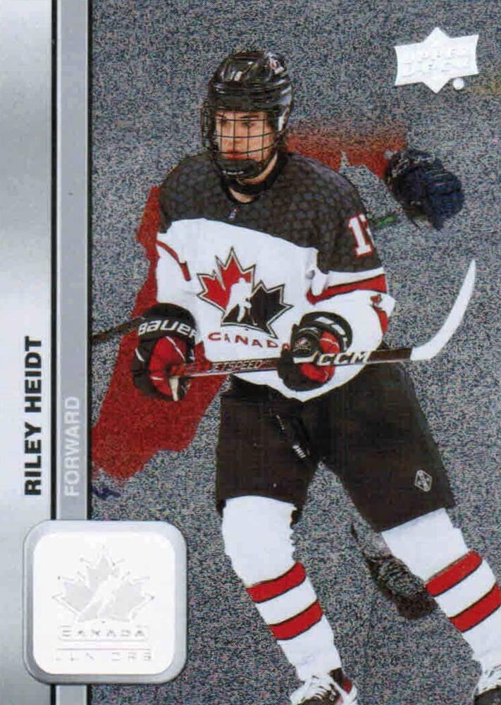 #40 Riley Heidt - Canada - 2023 Upper Deck Team Canada Juniors - Patterned Foilboard Hockey