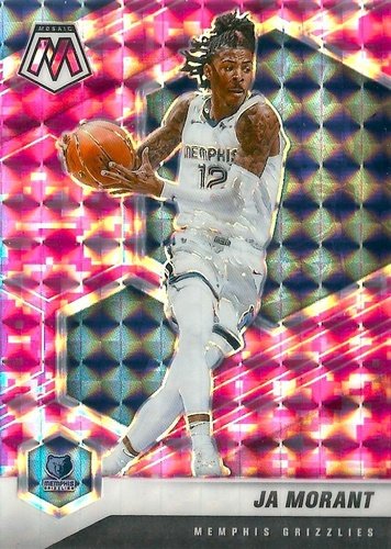 #40 Ja Morant - Memphis Grizzlies - 2020-21 Panini Mosaic - Mosaic Camo Pink Basketball