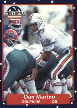 #40 Dan Marino - Miami Dolphins - 1991 Fleer Stars 'n Stripes Football