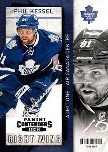 #40 Phil Kessel - Toronto Maple Leafs - 2013-14 Panini Contenders Hockey