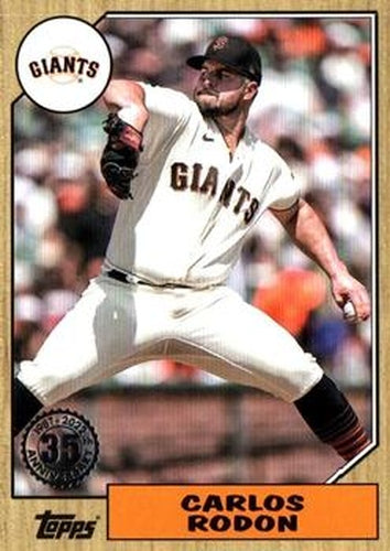 #87TBU-40 Carlos Rodon - San Francisco Giants - 2022 Topps Update - 1987 Topps Baseball 35th Anniversary Baseball
