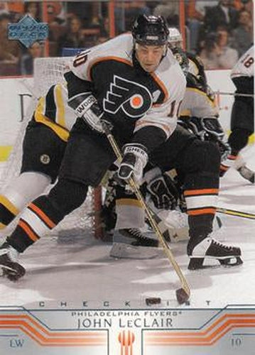 #410 John LeClair - Philadelphia Flyers - 2001-02 Upper Deck Hockey
