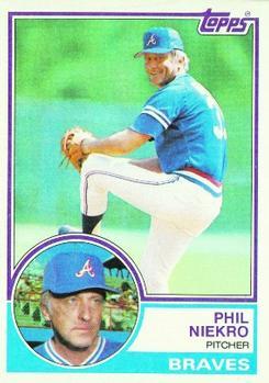 #410 Phil Niekro - Atlanta Braves - 1983 Topps Baseball