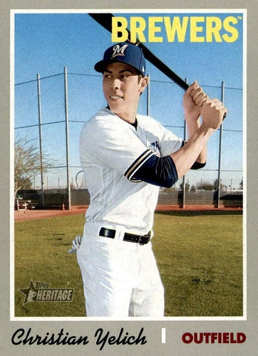 #410 Christian Yelich - Milwaukee Brewers - 2019 Topps Heritage Baseball