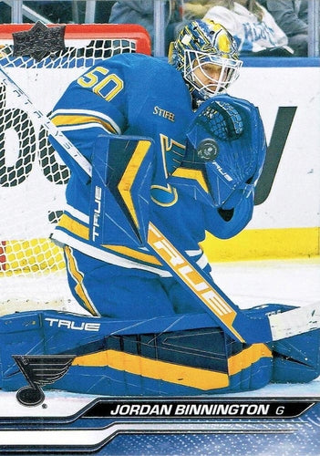 #410 Jordan Binnington - St. Louis Blues -2023-24 Upper Deck Hockey
