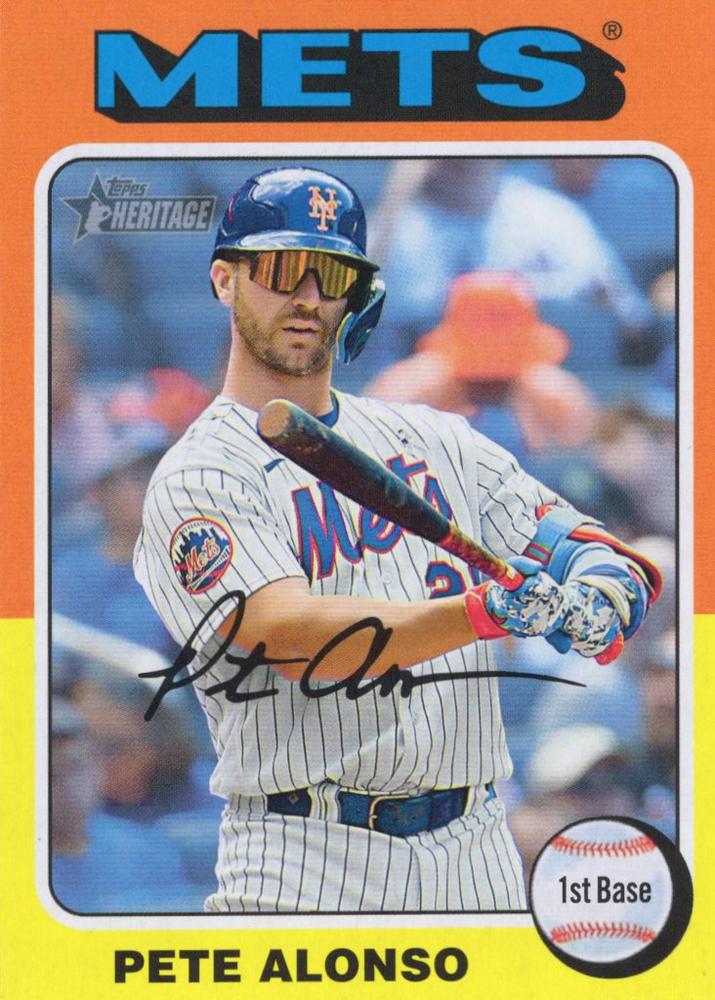 #410b Pete Alonso - New York Mets - 2024 Topps Heritage Baseball