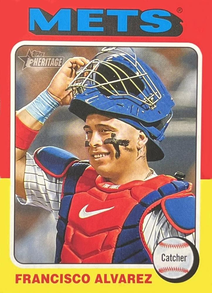 #411b Francisco Alvarez - New York Mets - 2024 Topps Heritage Baseball