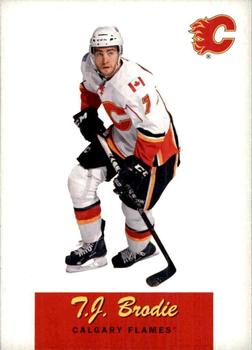 #412 T.J. Brodie - Calgary Flames - 2012-13 O-Pee-Chee - Retro Hockey
