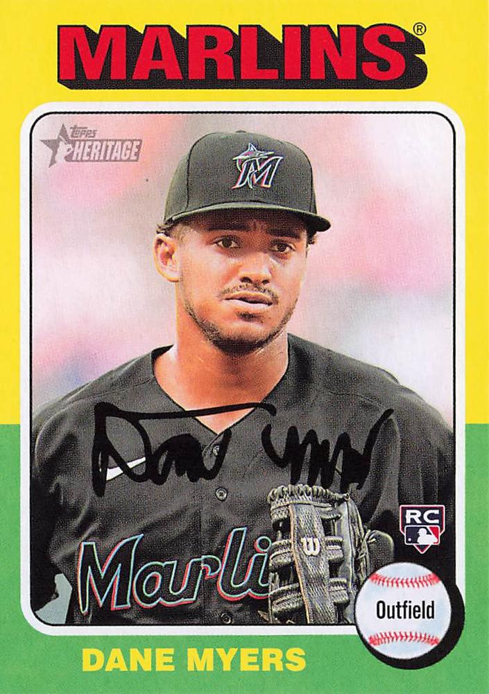 #412 Dane Myers - Miami Marlins - 2024 Topps Heritage Baseball
