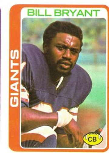 #412 Bill Bryant - New York Giants - 1978 Topps Football