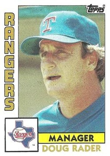 #412 Doug Rader - Texas Rangers - 1984 Topps Baseball