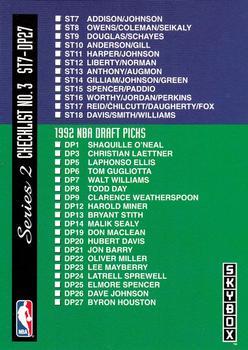 #413 Checklist 3: 411-413 and Inserts CL - 1992-93 SkyBox Basketball