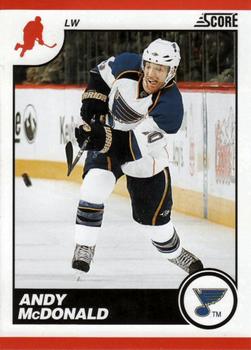 #413 Andy McDonald - St. Louis Blues - 2010-11 Score Hockey