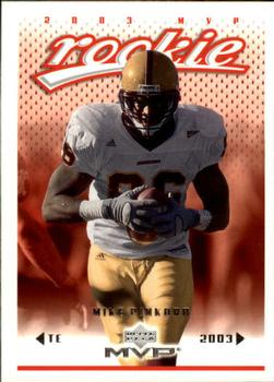 #413 Mike Pinkard - Kansas City Chiefs - 2003 Upper Deck MVP Football