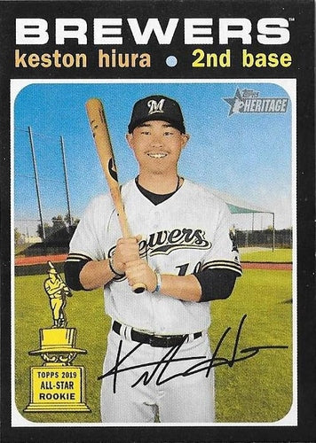 #413 Keston Hiura - Milwaukee Brewers - 2020 Topps Heritage Baseball