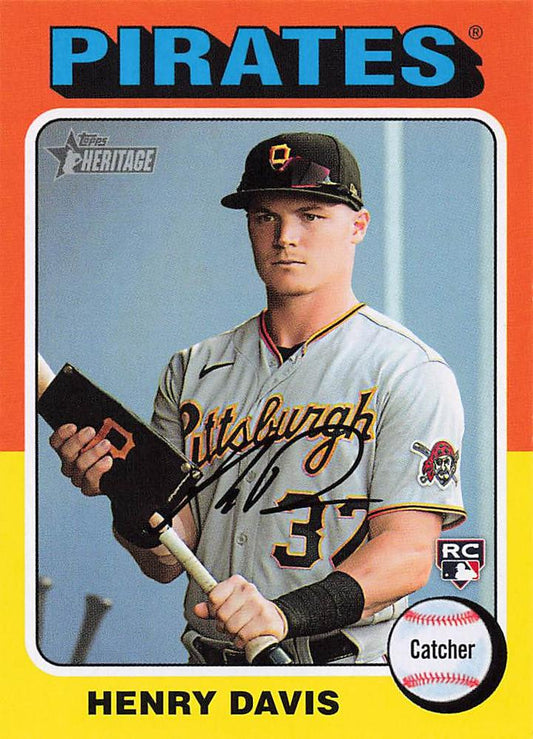 #415 Henry Davis - Pittsburgh Pirates - 2024 Topps Heritage Baseball